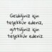 Teşekkür Ederiz